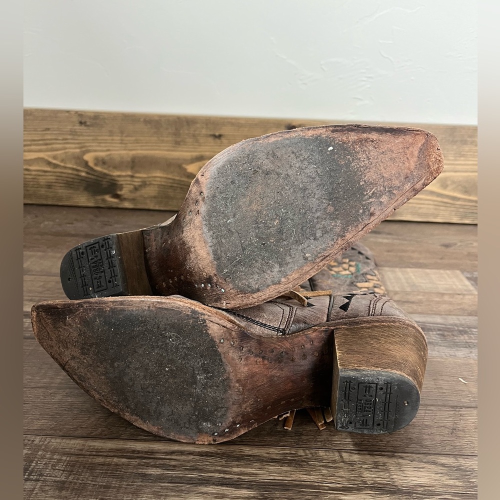 Corral Cowboy Boots Told Cango Tobacco w/ Fringe Tassel - Picture 10 of 13
